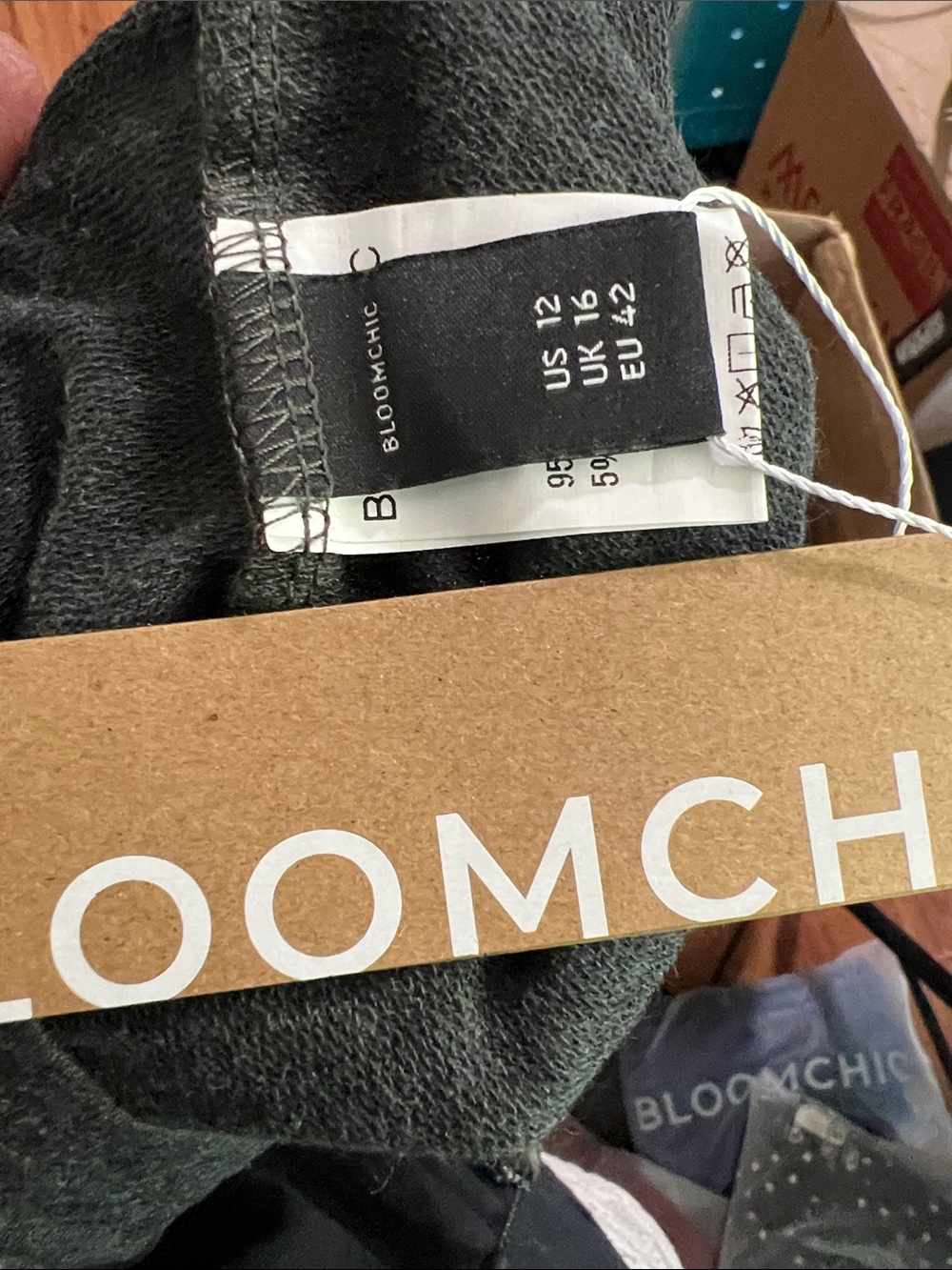 BloomChic Dark Gray Cowl Neck Sweater - Picture 4 of 4